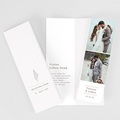 Dankeskarten Hochzeit Aquarell Muscheln & Korallen, 2 in 1