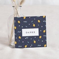 Dankeskarten Geburt Sommer-Outfit, Zitrone 10 x 10 cm
