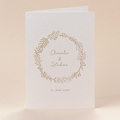 Hochzeitseinladungen Goldkranz, 12 x 17 cm