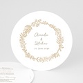 Hochzeitseinladungen Goldkranz Ø 14 cm