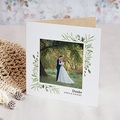 Dankeskarten Hochzeit Blatt Dekoration, Kraft, Klappkarte