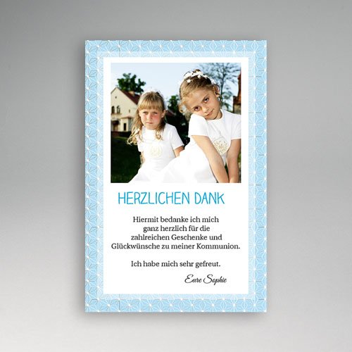 Dankeskarten Kommunion Mädchen - Das Leben 1144