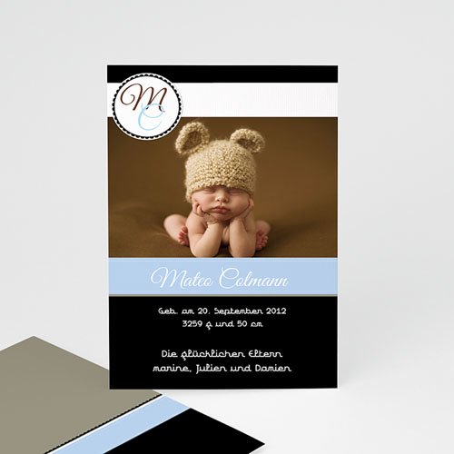 Geburtskarten für Mädchen - Finn Luca 1252