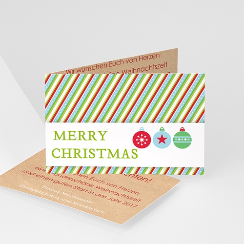 Weihnachtskarten - Gestreift 12536