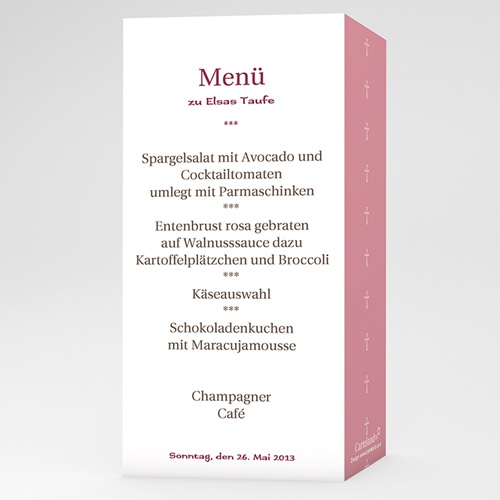 Menükarten Taufe - Neuzugang 12978