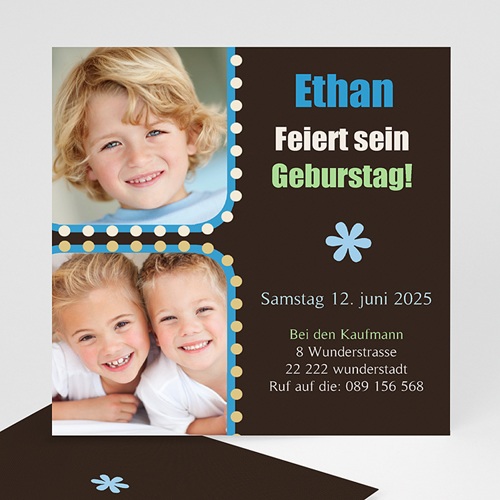 Geburtstagseinladungen Jungen - Ethan 1372