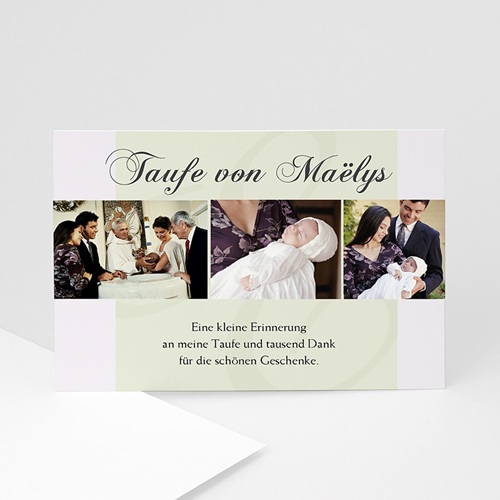 Dankeskarten Taufe Jungen - Beige 1384