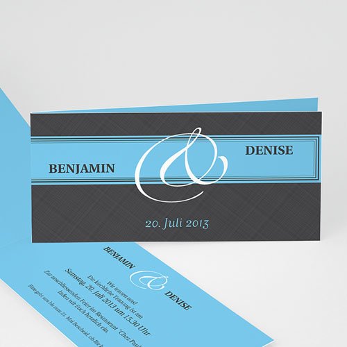 Hochzeitseinladungen modern - Edles 14744