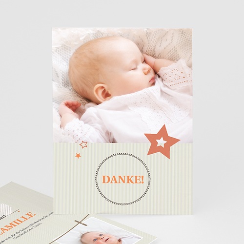Dankeskarten Taufe Jungen - Sanft 15334