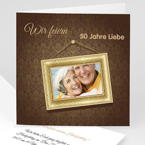 Silberhochzeit und goldene Hochzeit - Rahmen 15535