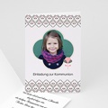 Einladungskarten Kommunion fur Mädchen Verspieltes Design
