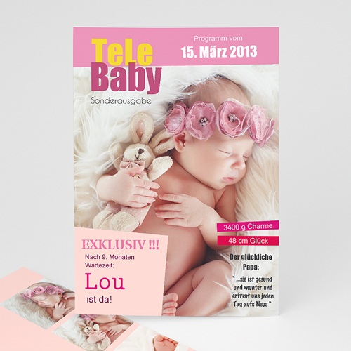 Geburtskarten für Mädchen - Babystar 16104