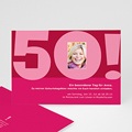 Erwachsener Einladungskarten Geburtstag 50 Jahre rosa