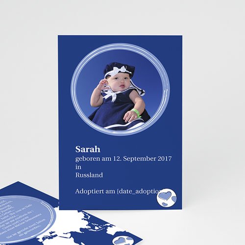 Adoptionskarten für Mädchen - Reise 16975