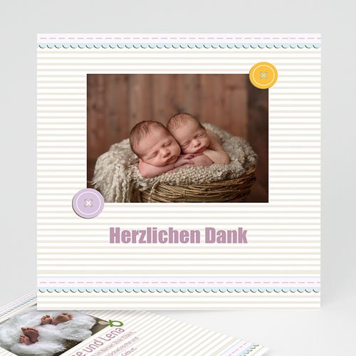 Dankeskarten Geburt Zwillinge - Für Zwillinge 17357