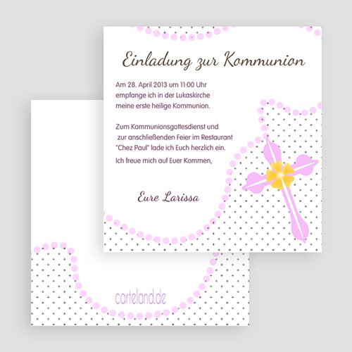 Zeitung Kommunionskarten Einladung mit Bild Kommunion Einladungskarten
