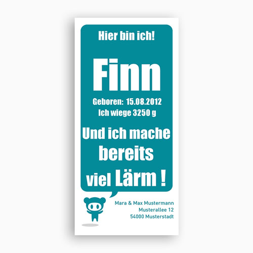 Babykarten für Jungen - Comic Blau 2230