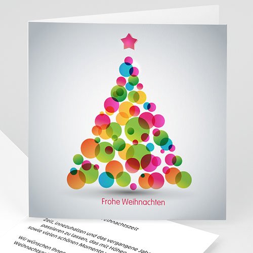 Weihnachtskarten - Bunter Weihnachtsbaum 22593