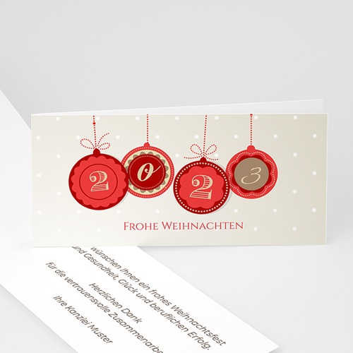 Weihnachtskarten - Runde Kugel 22814