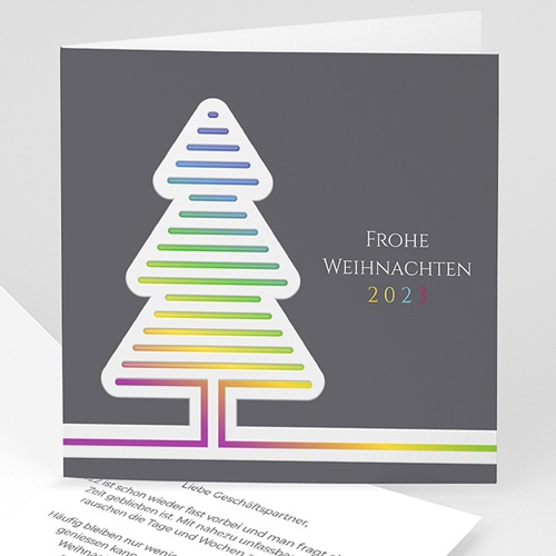 Weihnachtskarten - Fluo Weihnachtsbaum 22829