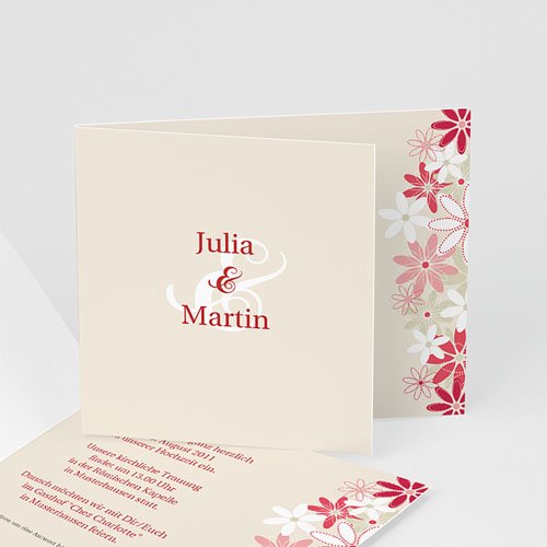Hochzeitseinladungen modern - Vintage Floral 2356