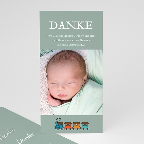 Dankeskarten Geburt Jungen - Unser Schatz 23682
