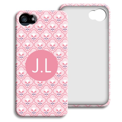 Case iPhone 5/5S - Rosa Tapetenmuster 23788
