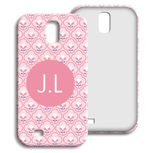 Case Samsung Galaxy S4 - Rosa Tapetenmuster 23794