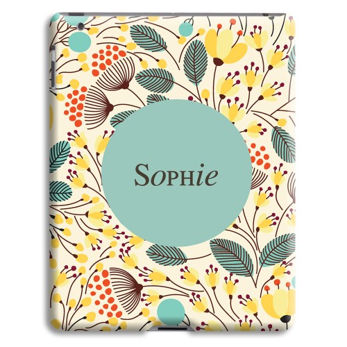 Case iPad 2 - Retro Blumendesign 23939