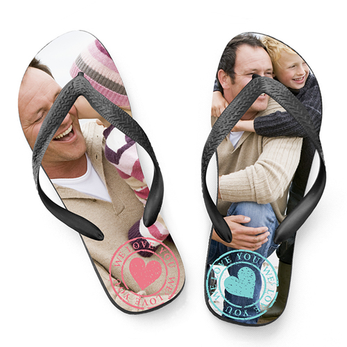 Flip-Flop mit Foto - I love you 24825