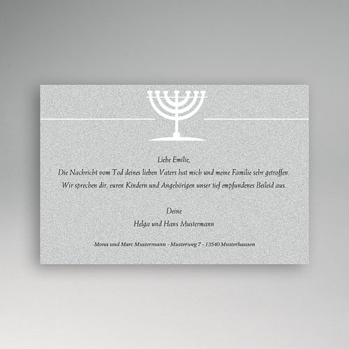 Trauer Danksagung israelitisch - Menohra 1 3244