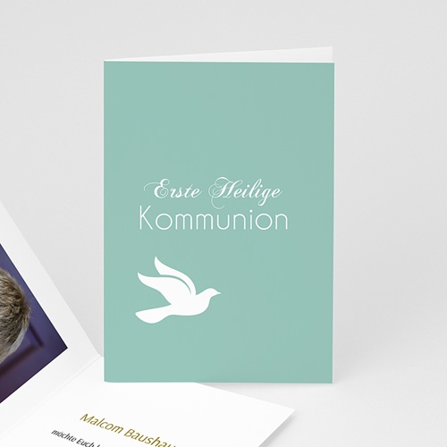 Einladungskarten Kommunion Jungen - Streifenmusterdesign 3416