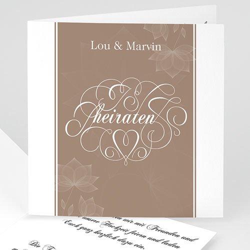 Hochzeitseinladungen modern - Vergoldet 3528