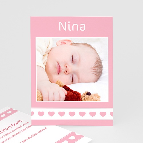 Dankeskarten Geburt Mädchen - Nina 3784