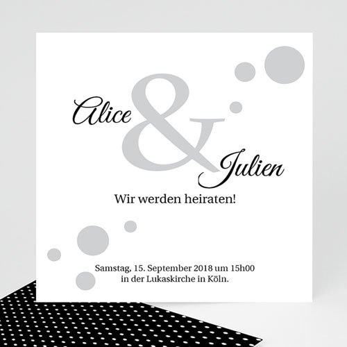 Hochzeitseinladungen modern - Traumhaft elegant 38006