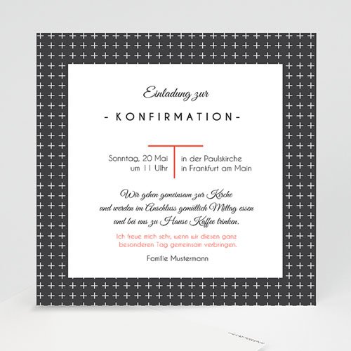 Einladungskarten Konfirmation - Kreuzmotiv 40586