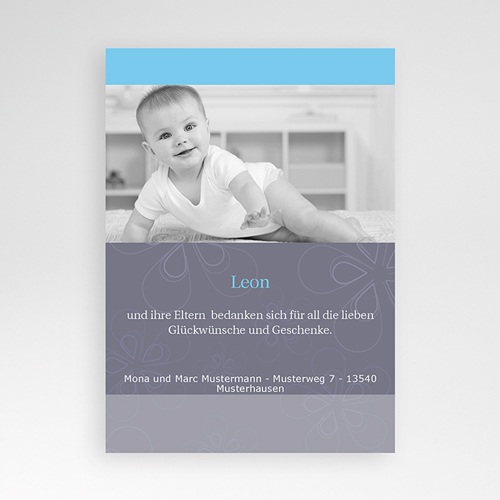 Dankeskarten Geburt Jungen - Benjamin 4124