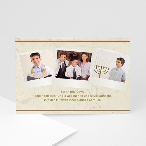Dankeskarten Bar Mitzwah - Noah 4180
