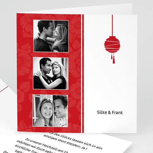Hochzeitseinladungen modern - Peking 4194