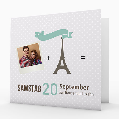 Hochzeitseinladungen modern - Paris Eifelturm 42687