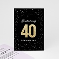 Erwachsener Einladungskarten Geburtstag Festliche 40
