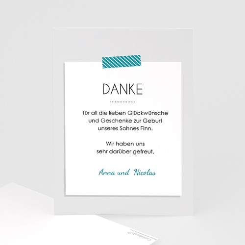 Dankeskarten Geburt Jungen - Till 43383
