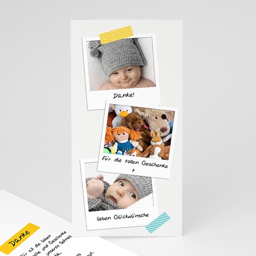 Dankeskarten Geburt Jungen - Poladesign 43389