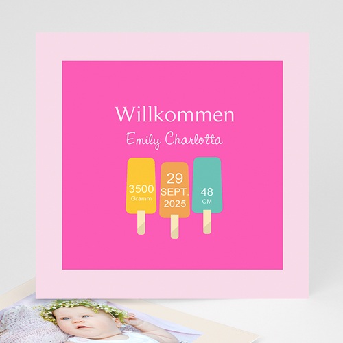 Geburtskarten für Mädchen - Sommer Baby 43535