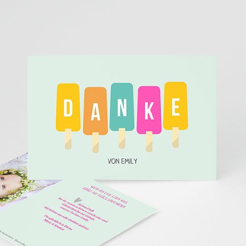 Dankeskarten Geburt Mädchen - Sommer Baby 43562