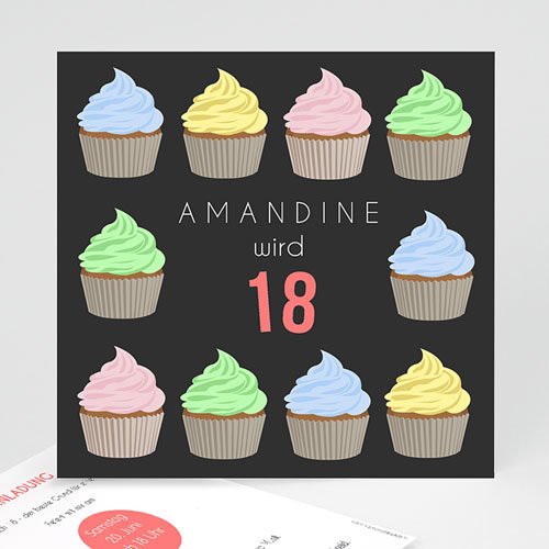 Runde Geburtstage - Cup Cake 43613
