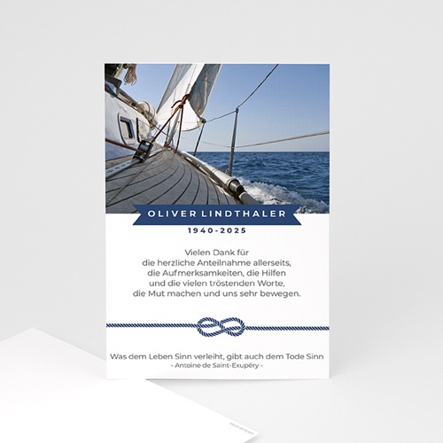 Trauer Danksagung weltlich - Wind 43755