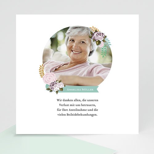 Trauer Danksagung weltlich - Portrait 43796
