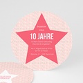 Einladungskarten Geburtstag Mädchen Stern rosa