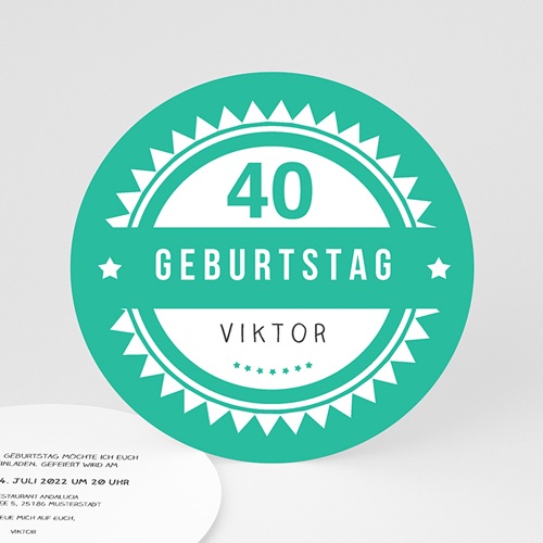 Runde Geburtstage - Vintage Grün 44248
